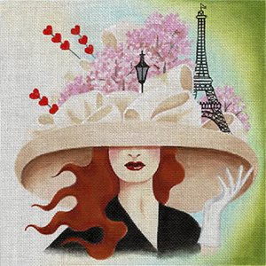 Leigh Designs - Hand-painted Needlepoint Canvases - Fascinations - April in Paris