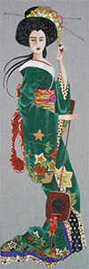 Leigh Designs - Hand-painted Needlepoint Canvases - Geishas - Keiko