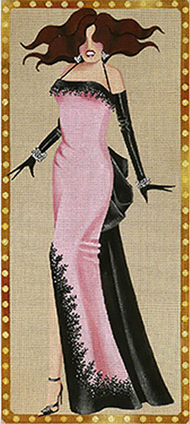 Leigh Designs - Hand-painted Needlepoint Canvases - Femme Fatale Collection - Roxanne