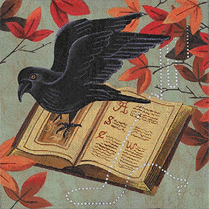 Leigh Designs - Hand-painted Needlepoint Canvases - Old Crows - Spellbound