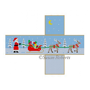 Susan Roberts Needlepoint Designs - Hand-painted Canvas - Present Delivery