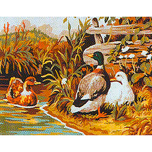 Family of Ducks  - Collection d'Art Needlepoint Canvas