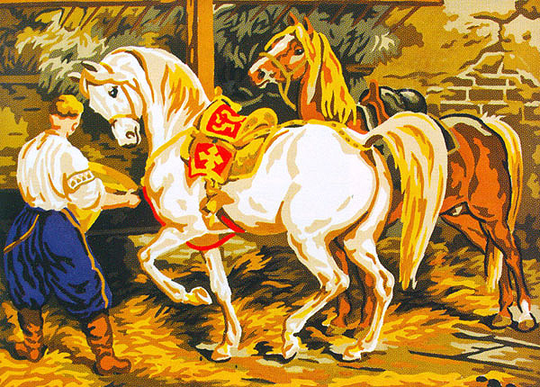 The Horses  - Collection d'Art Needlepoint Canvas