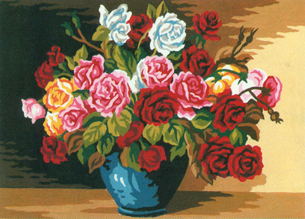 Elegant Roses  - Collection d'Art Needlepoint Canvas