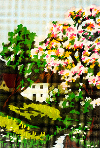 Spring on the Stream - Collection d'Art Needlepoint Canvas