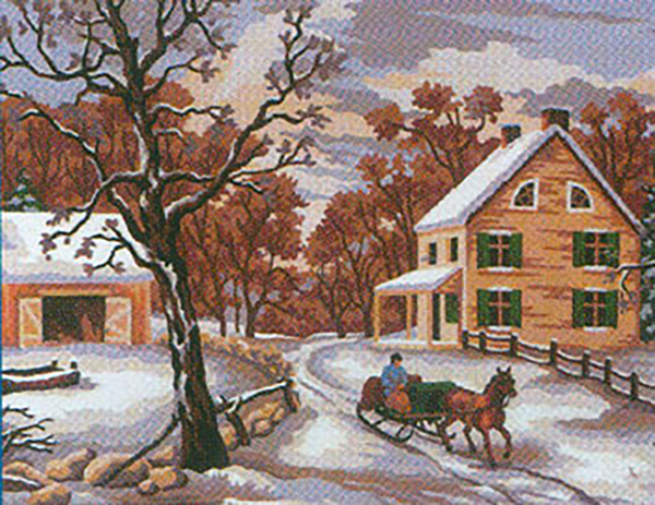 Winter I  - Collection d'Art Needlepoint Canvas