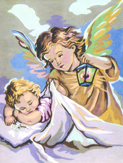 Guardian Angel - Collection d'Art Needlepoint Canvas