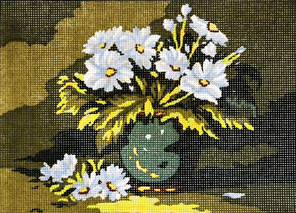 Vase of Flowers  - Collection d'Art Needlepoint Canvas