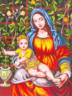 Madonna and Child  - Collection d'Art Needlepoint Canvas