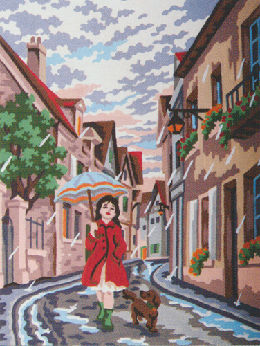 Singing in the Rain  - Collection d'Art Needlepoint Canvas