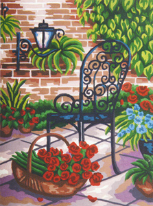 Rose Basket  - Collection d'Art Needlepoint Canvas