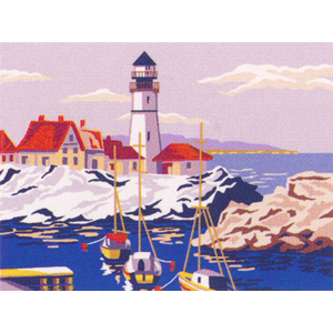 Light House Scene  - Collection d'Art Needlepoint Canvas