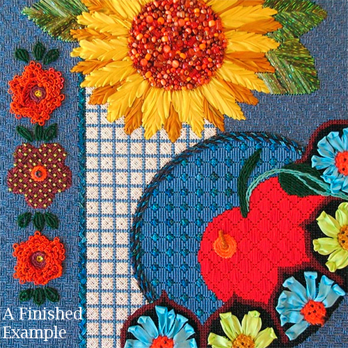Leigh Designs - Hand-painted Needlepoint Canvases - Baja Collection - Puebla #2
