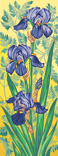 Margot Creations de Paris Needlepoint (Les Iris Mauves) The Mauve Irises Small Canvas