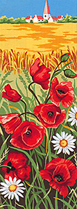 Margot Creations de Paris Needlepoint (Les Coquelicots) Poppies Small Canvas