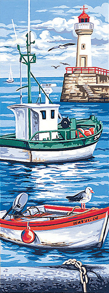 Margot Creations de Paris Needlepoint (Les Bateaux) The Boat Small Canvas