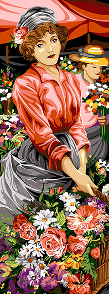 Margot Creations de Paris Needlepoint - Porteuse de Fleurs (Bearer of the Flowers or Flower Lady)
