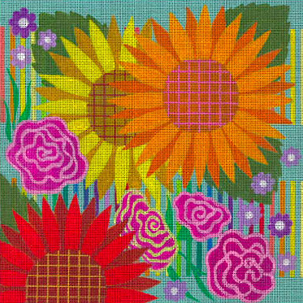 Leigh Designs - Hand-painted Needlepoint Canvases - Guadalajara Collection - Hidalgo
