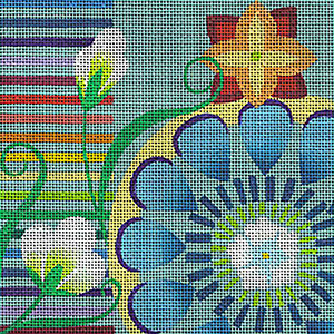 Leigh Designs - Hand-painted Needlepoint Canvases - Guadalajara Collection - Rotonda Coaster