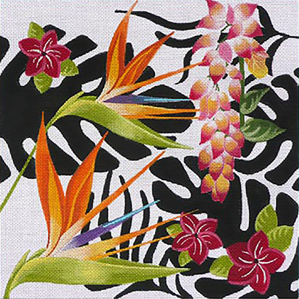 Leigh Designs - Hand-painted Needlepoint Canvases - Jungle Heat Collection - Volcanic Hawaii