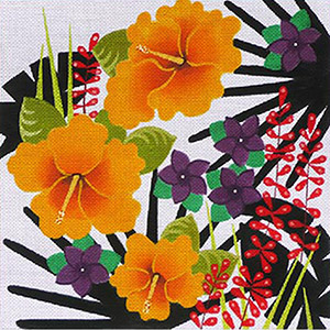Leigh Designs - Hand-painted Needlepoint Canvases - Jungle Heat Collection - Smoldering Sumatra