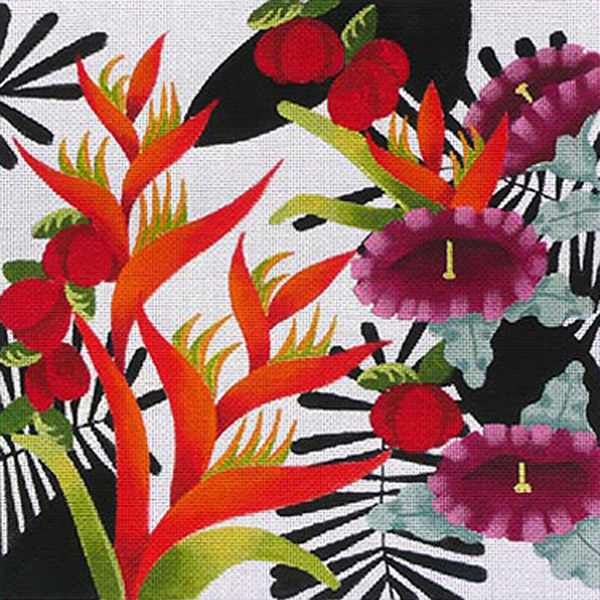 Leigh Designs - Hand-painted Needlepoint Canvases - Jungle Heat Collection - Torrid Malaysia