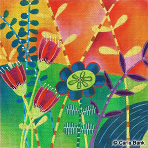 Leigh Designs - Hand-painted Needlepoint Canvases - Summer in the Park by Carla Bank - Water's Edge
