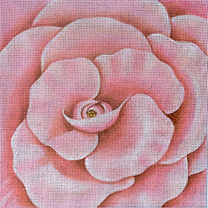Leigh Designs - Hand-painted Needlepoint Canvases - Bouquet - Pink Camellia