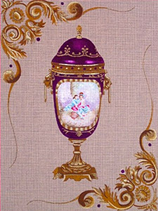 Leigh Designs - Hand-painted Needlepoint Canvases - Fripperies - Sevres
