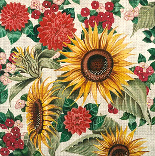 Leigh Designs - Hand-painted Needlepoint Canvases - Lush Florals - Seeds of Summer