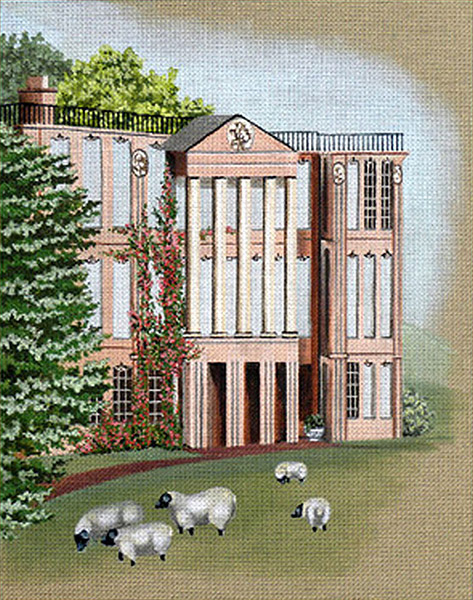 Leigh Designs - Hand-painted Needlepoint Canvases - Manor Born - Hatton Hall