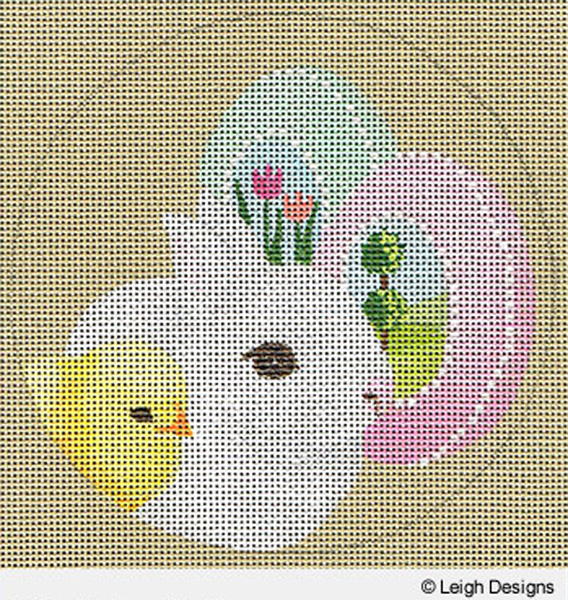 Leigh Designs - Hand-painted Needlepoint Canvases - Holiday Collection - Easter