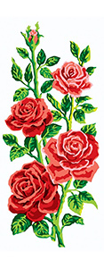 Red Rose Arrangement - Collection d'Art Needlepoint Canvas