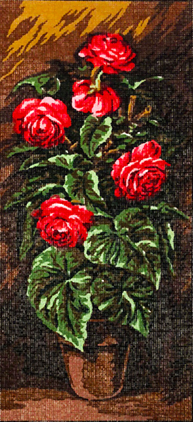 Pot of Roses  - Collection d'Art Needlepoint Canvas