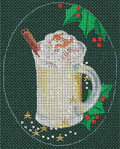 Leigh Designs - Hand-painted Needlepoint Canvases - Christmas Cocktails - Eggnog
