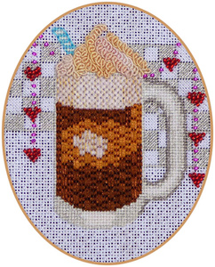 Leigh Designs - Hand-painted Needlepoint Canvases - Ice Cream Social - Root Beer Float