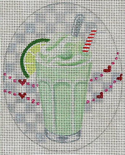 Leigh Designs - Hand-painted Needlepoint Canvases - Ice Cream Social - Lime Freeze #2