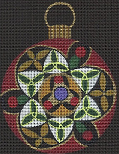Leigh Designs - Hand-painted Needlepoint Canvases - Russian Dynasty Ornaments -  Kalita Ornament/Coaster