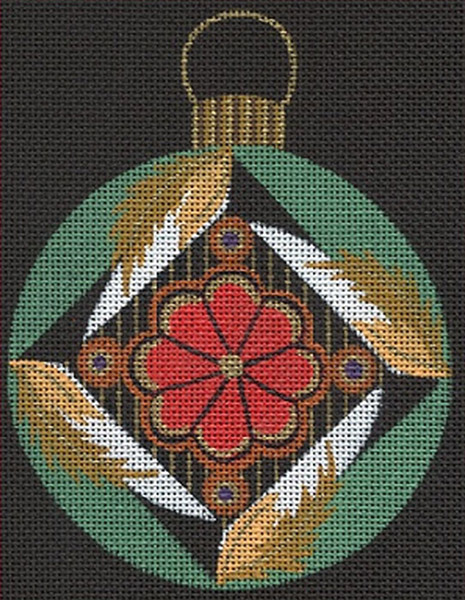 Leigh Designs - Hand-painted Needlepoint Canvases - Russian Dynasty Ornaments -  Misha Ornament/Coaster