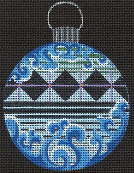 Leigh Designs - Hand-painted Needlepoint Canvases - Russian Dynasty Ornaments -  Dmitri Ornament/Coaster