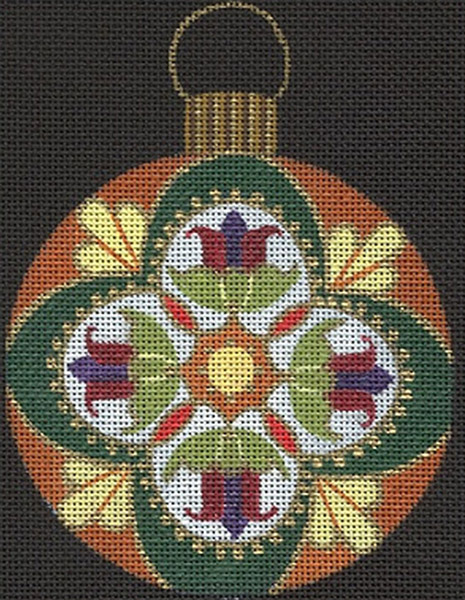 Leigh Designs - Hand-painted Needlepoint Canvases - Russian Dynasty Ornaments - Irina Ornament/Coaster