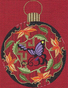 Leigh Designs - Hand-painted Needlepoint Canvases - Chinese Dynasty Ornaments -  Sung Ornament/Coaster