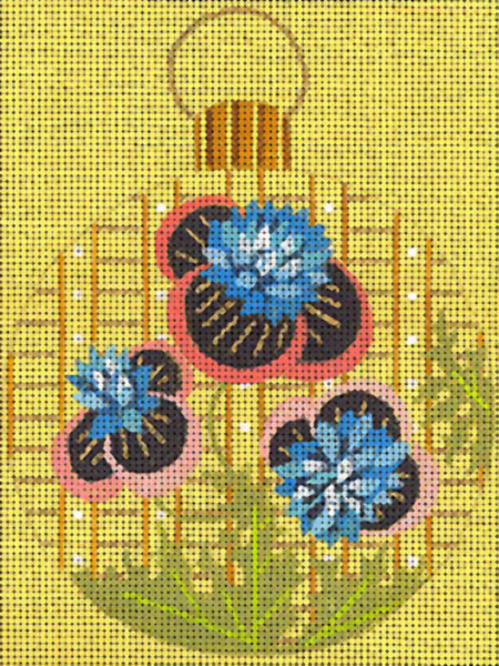 Leigh Designs - Hand-painted Needlepoint Canvases - Moghul India Dynasty Ornaments -  Rama Ornament/Coaster