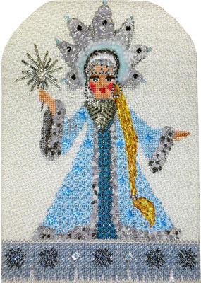 Leigh Designs - Hand-painted Needlepoint Canvases - Winter Maidens - Snow Maiden #2
