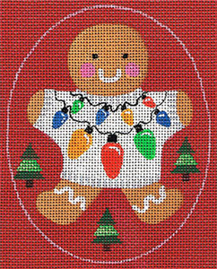 Leigh Designs - Hand-painted Needlepoint Canvases - Ginger Breads - Ginger Lights
