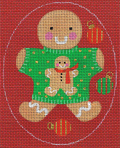 Leigh Designs - Hand-painted Needlepoint Canvases - Ginger Breads - Ginger Boy