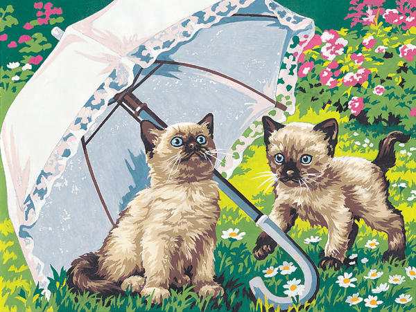 SEG de Paris Needlepoint - Sous la Belle Ombrelle (Under the Beautiful Umbrella) Canvas