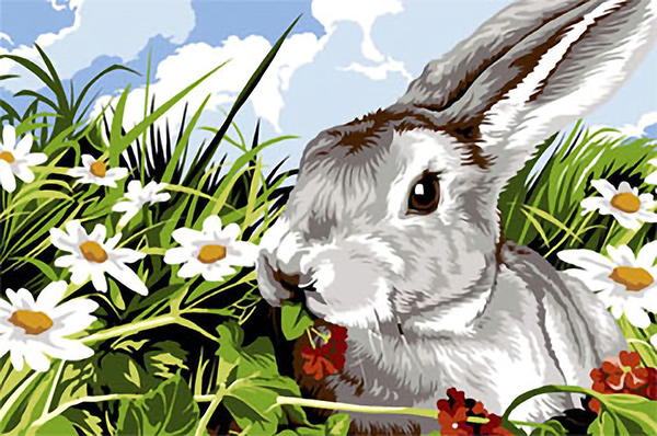 SEG de Paris Needlepoint - Small Needlepoint Canvases - Lapin (Rabbit)