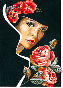 SEG de Paris Needlepoint - L'Odeur des Roses (The Smell of Roses) Canvas