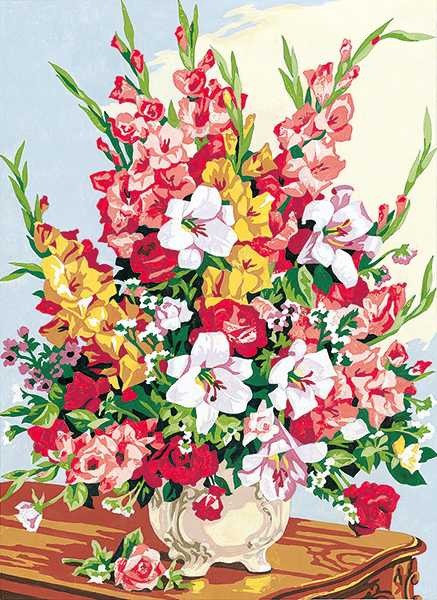 SEG de Paris Needlepoint - Bouquet de Glaieuls (Bouquet of Gladiolas) Canvas